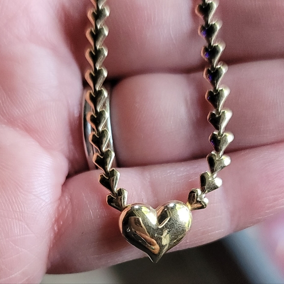 Gold Heart Necklace - Picture 3 of 4